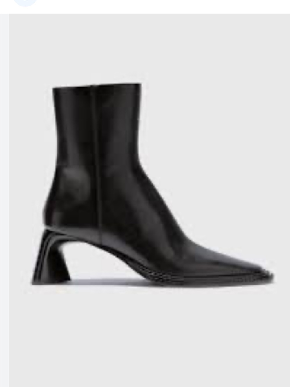 ALEXANDER WANG Women’sa Black Leather Ankle Boots - Sleek Zip Closure - Picture 14 of 17